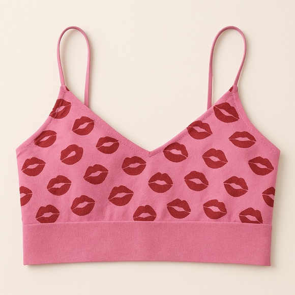 Urban Outfitters Other - UO | Out From Under Bralette Pink Lips Boho Beach Barbiecore